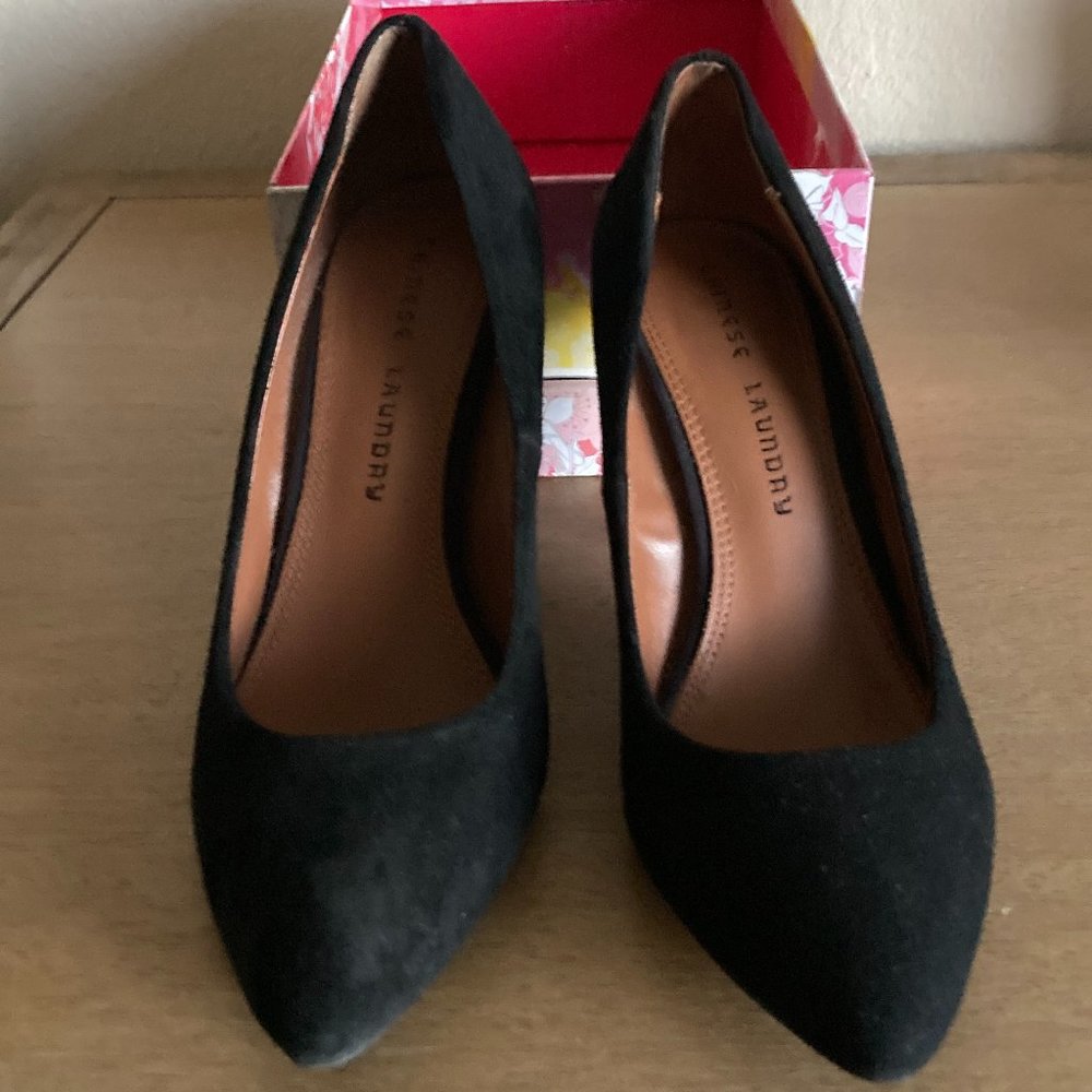 Chinese Laundry Black Suede Heels